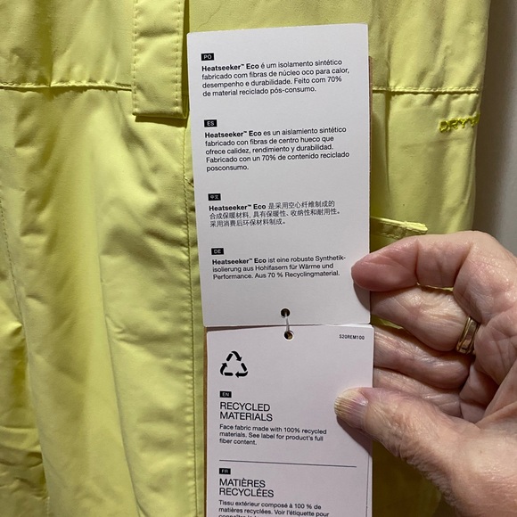 The North Face Yellow Overalls w Freedom Ins BIB Sun Bright - Picture 13 of 15